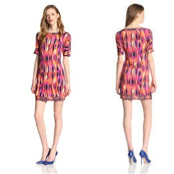 Trina Turk Pink Print Dress - Picture 1 of 8